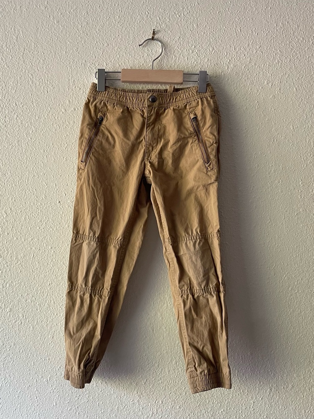 Polo Ralph Lauren Boys Size 6 Khaki Jogger Pants Zip Pockets Cotton